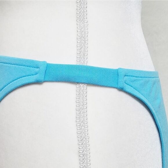 VINTAGE 80s Becca Blue Strapless High Rise Bikini - Picture 6 of 16